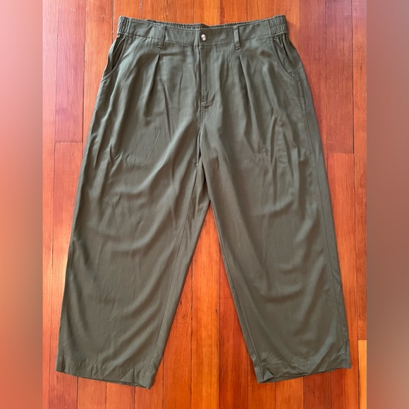NWOT Madewell The Plus Neale Straight-Leg Pant in Drapeweave - Olive Green - 2X